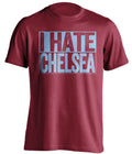 i hate chelsea west ham united fc red shirt