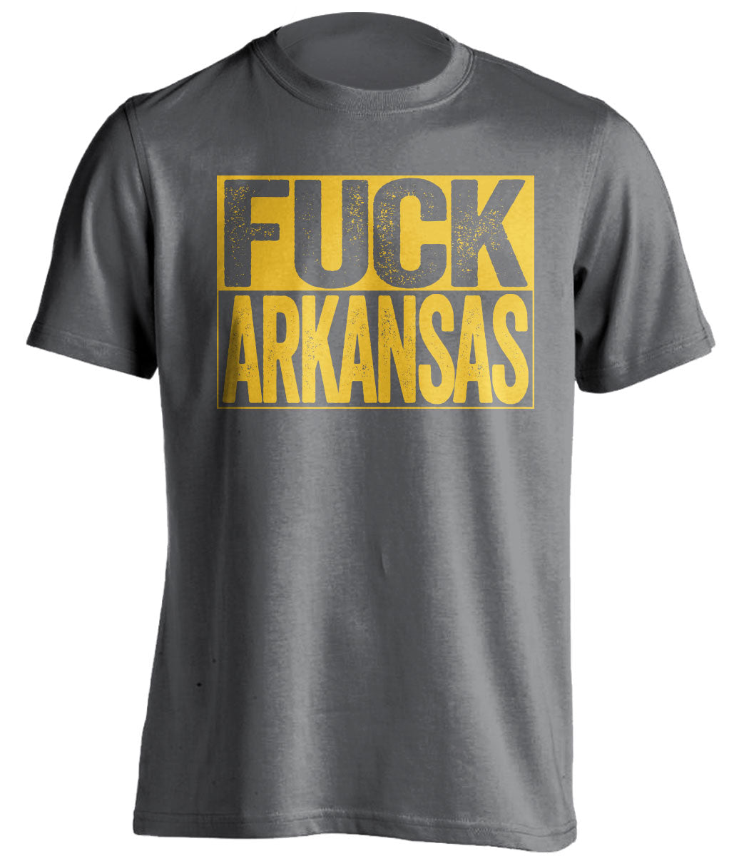 fuck arkansas missouri tigers fan grey shirt uncensored