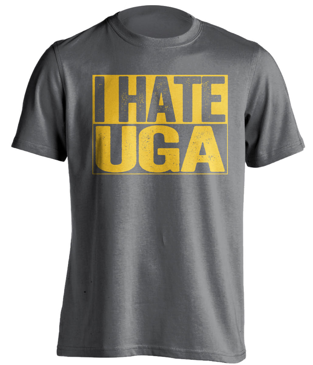 i hate uga grey and gold shirt