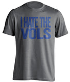 i hate the vols grey and blue tshirt kentucky wildcats fans