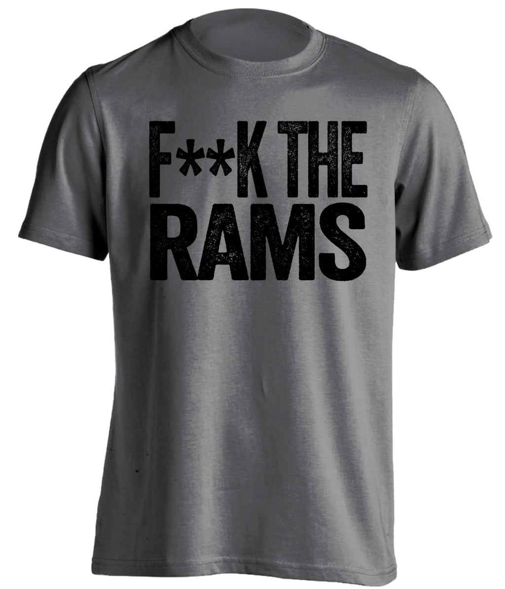 oakland raiders grey shirt fuck the rams censored