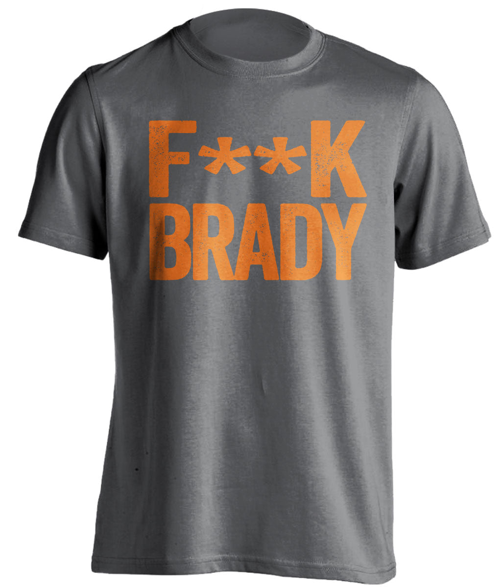 grey and orange fuck brady shirt censored