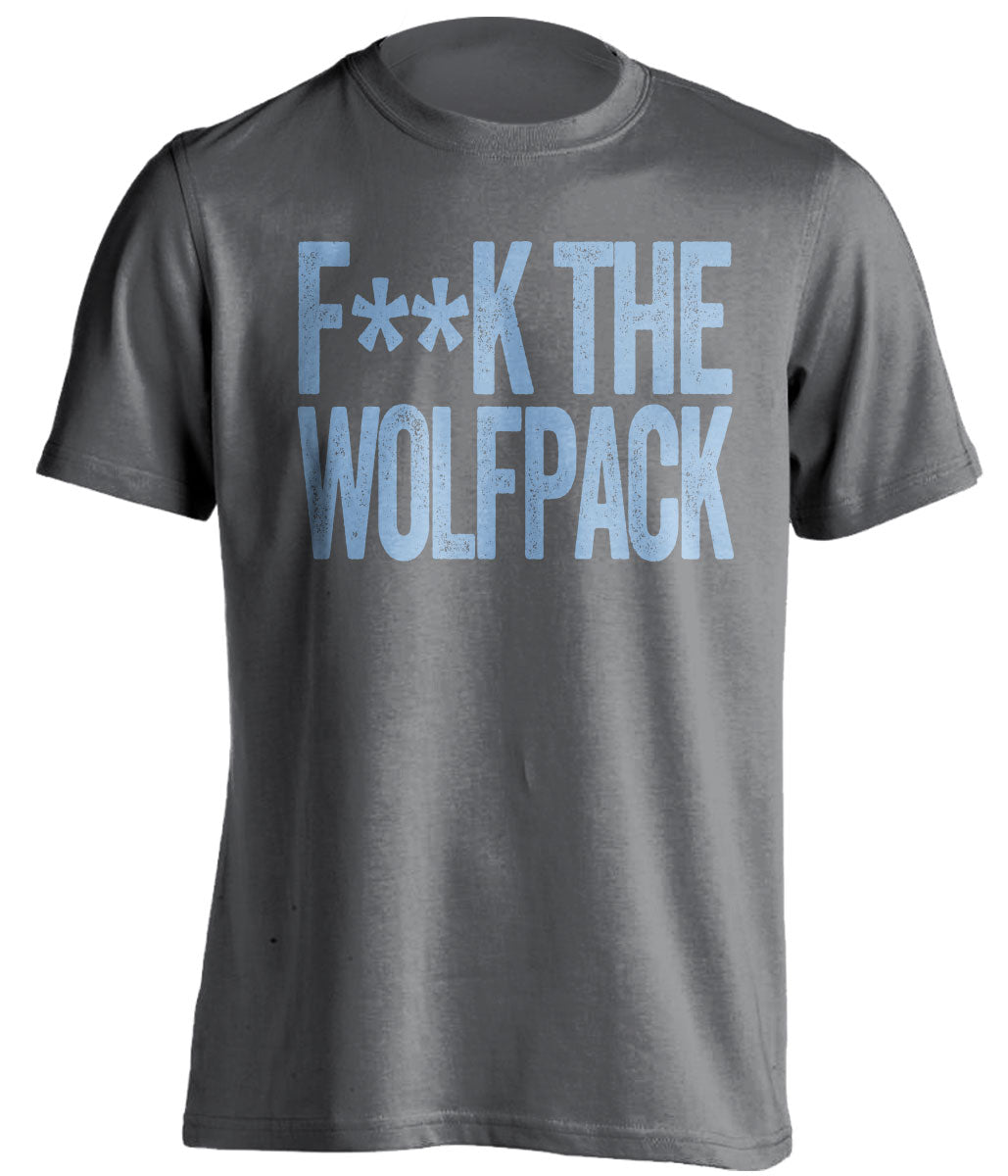 fuck the wolfpack unc tar heels grey tshirt censored