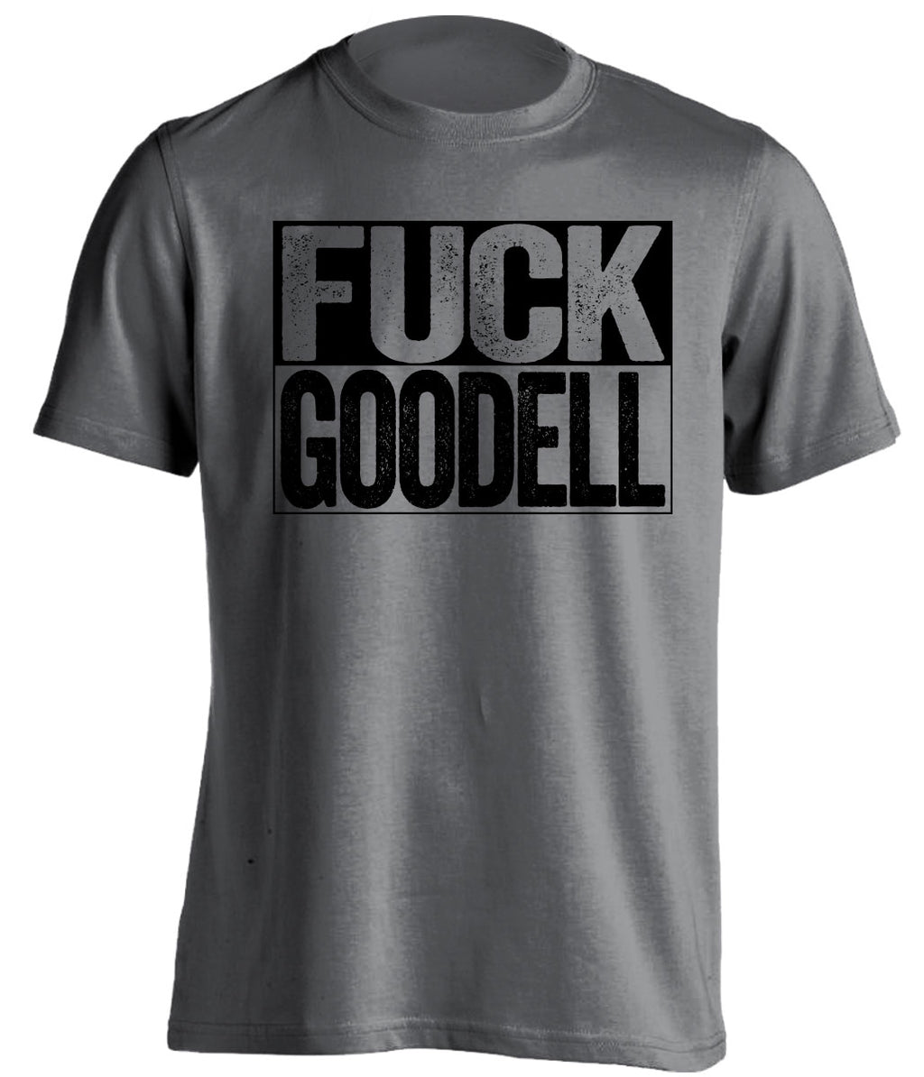 fuck goodell grey and black tshirt uncensored