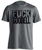 fuck goodell grey and black tshirt uncensored