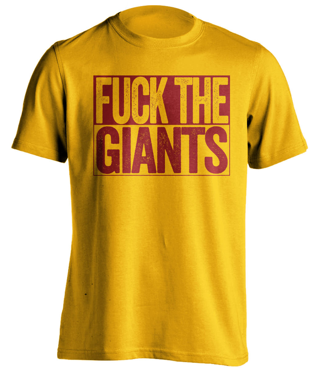 fuck the giants washington redskins fan uncensored gold shirt