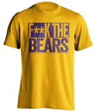 fuck the bears censored gold shirt vikings fan