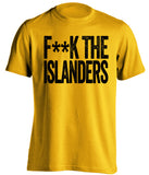 fuck the islanders pit penguins fan censored gold shirt