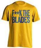 F**K THE BLADES Sheffield Owls gold TShirt