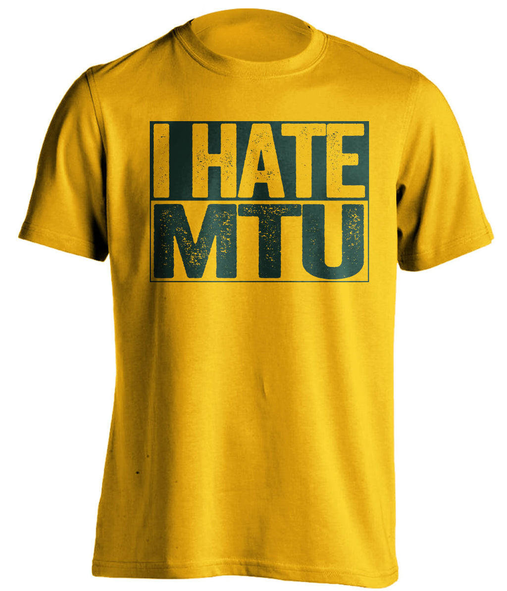 i hate michigan gold shirt nmu wildcats fan
