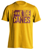 FUCK THE CANES - Florida State Seminoles Fan T-Shirt - Box Design - Beef Shirts