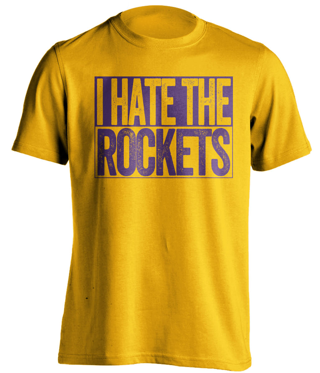 i hate the rockets utah jazz fan gold shirt
