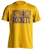 i hate the rockets utah jazz fan gold shirt