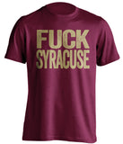 fuck syracuse boston college eagles maroon tshirt uncensored