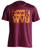fuck wvu virginia tech hokies maroon shirt censored