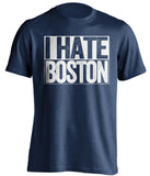 i hate boston navy shirt yankees fan
