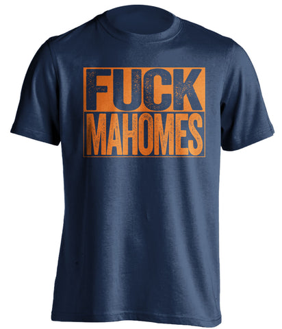 fuck patrick mahomes denver broncos uncensored navy shirt