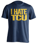 i hate tcu navy tshirt WVU mountaineers fan