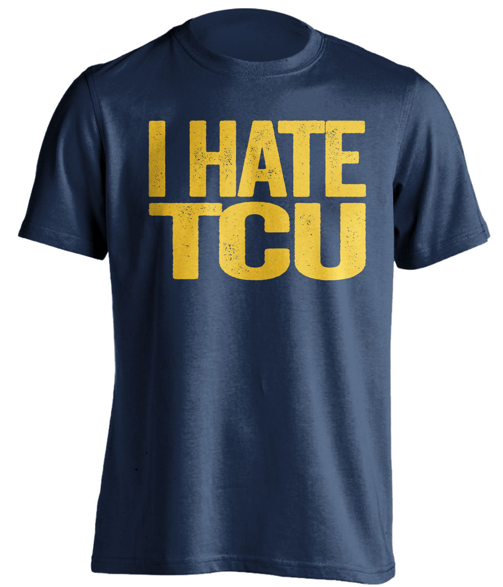 i hate tcu navy tshirt WVU mountaineers fan