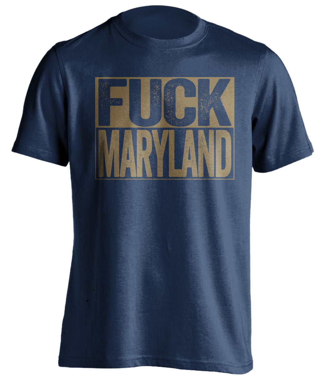 fuck maryland crab bowl navy midshipmen blue shirt uncensored