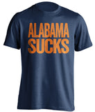 alabama sucks auburn tigers rivalry navy shirt