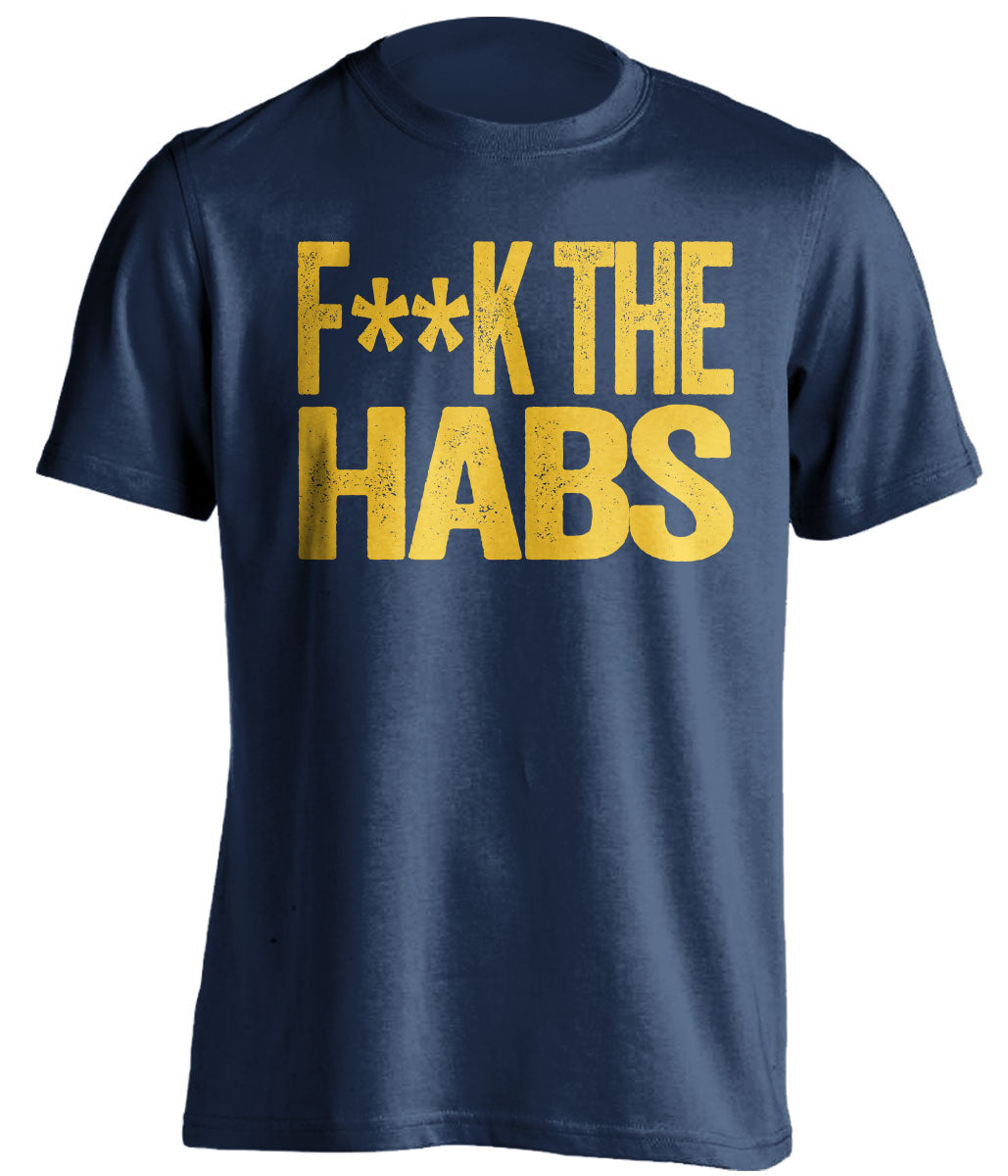 fuck the habs sabres fan blue shirt censored