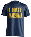 i hate marshall navy tshirt for wvu fans