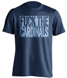 fuck the cardinals navy and blue tshirt uncensored