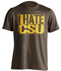 i hate csu brown shirt wyoming cowboys fan