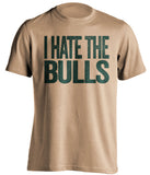 i hate the bulls old gold tshirt milwaukee bucks fan