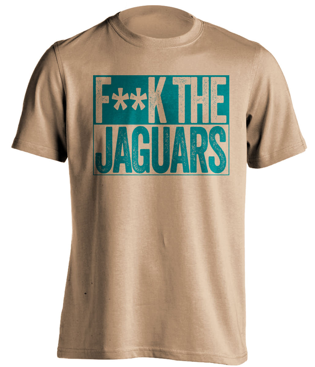 fuck the jaguars jacksonville fan hater old gold shirt censored