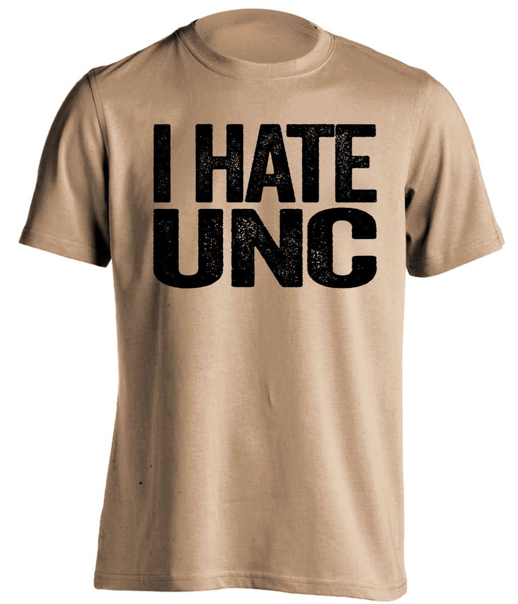 i hate unc wake forest fan old gold shirt