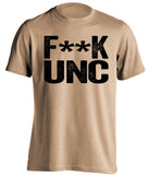fuck unc wake forest fan old gold shirt censored