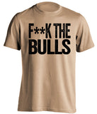 fuck the bulls censored old gold tshirt for ucf knights fans