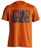 i hate the buckeyes illinois illini orange shirt uncensored