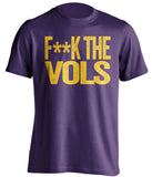 fuck the vols purple and gold shirt tech fans censored