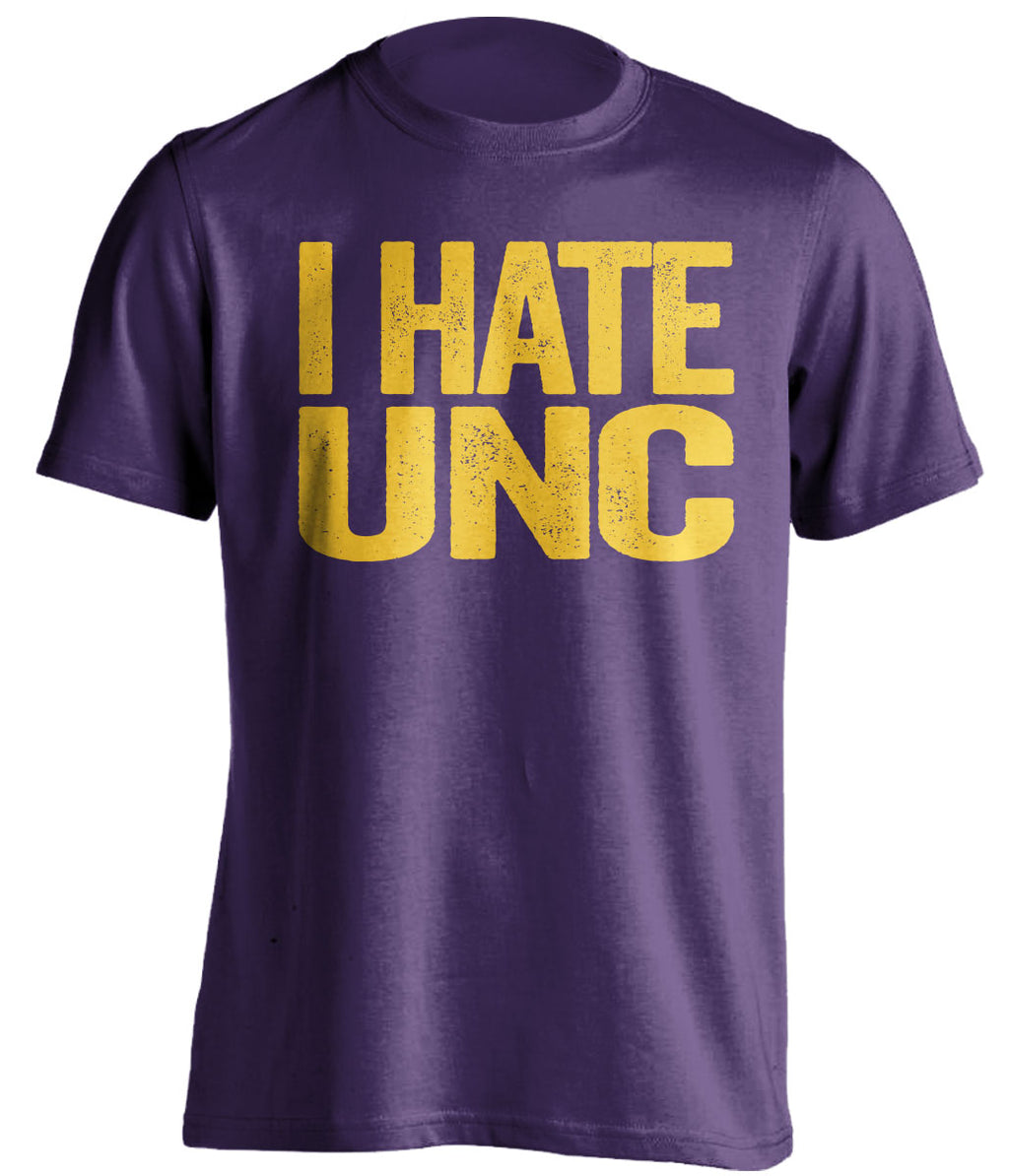 i hate unc ecu fan purple shirt