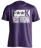 fuck west virginia tcu horned frogs purple shirt censored