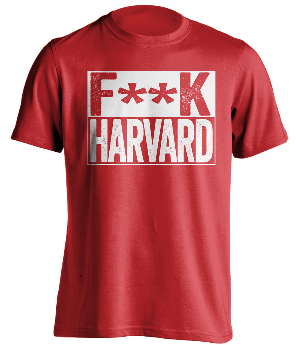 fuck harvard censored red shirt for cornell big red fans