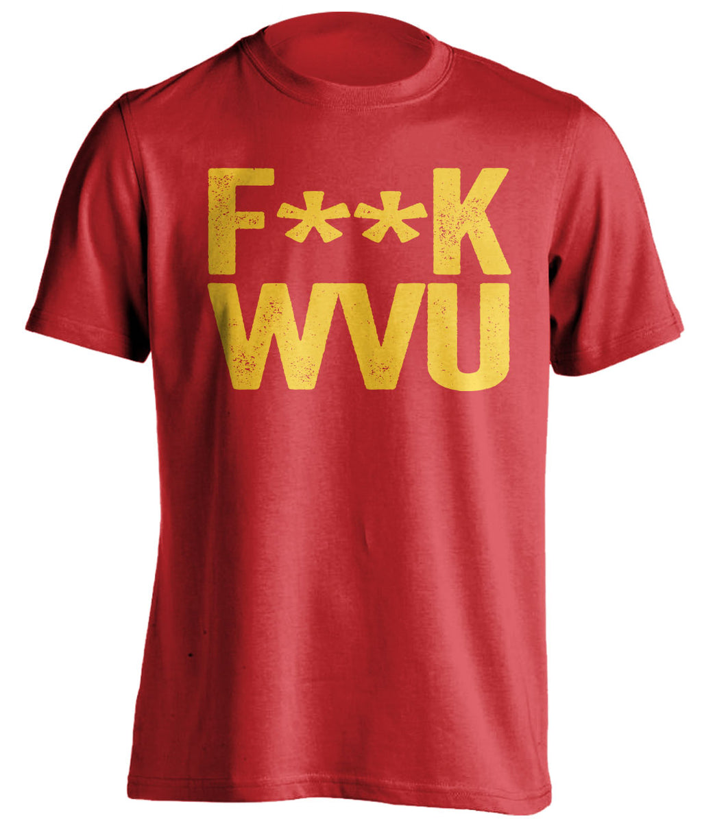 fuck wvu censored red tshirt for maryland terps fans