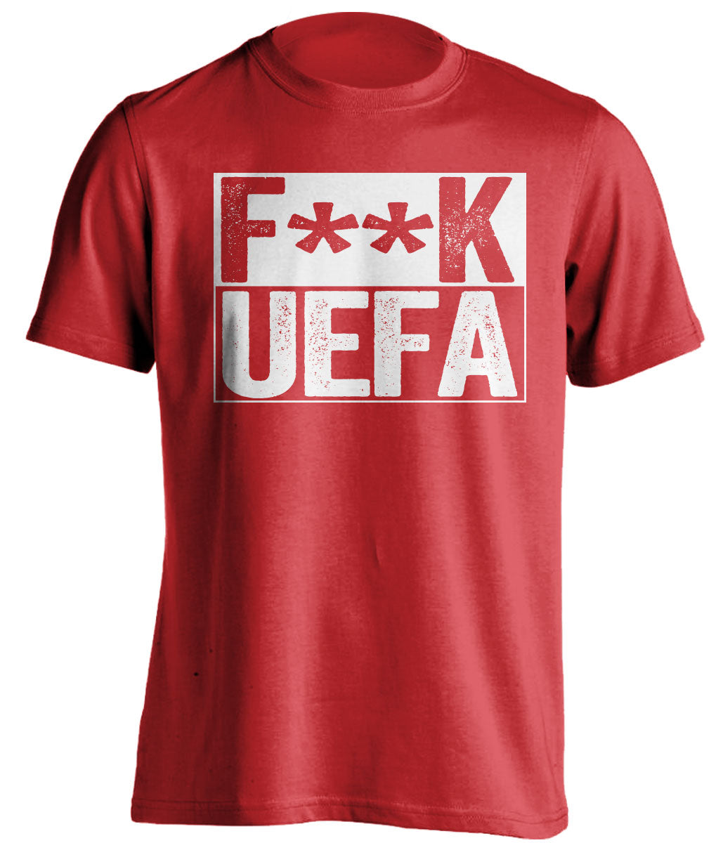 fuck uefa ucl liverpool lfc fan red shirt censored
