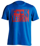 fuck lebron james LA clippers fan blue shirt censored
