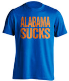 alabama sucks florida gators fan blue shirt