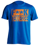 fuck tennessee vols florida gators blue shirt censored