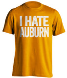 i hate auburn orange tshirt for tennessee fans
