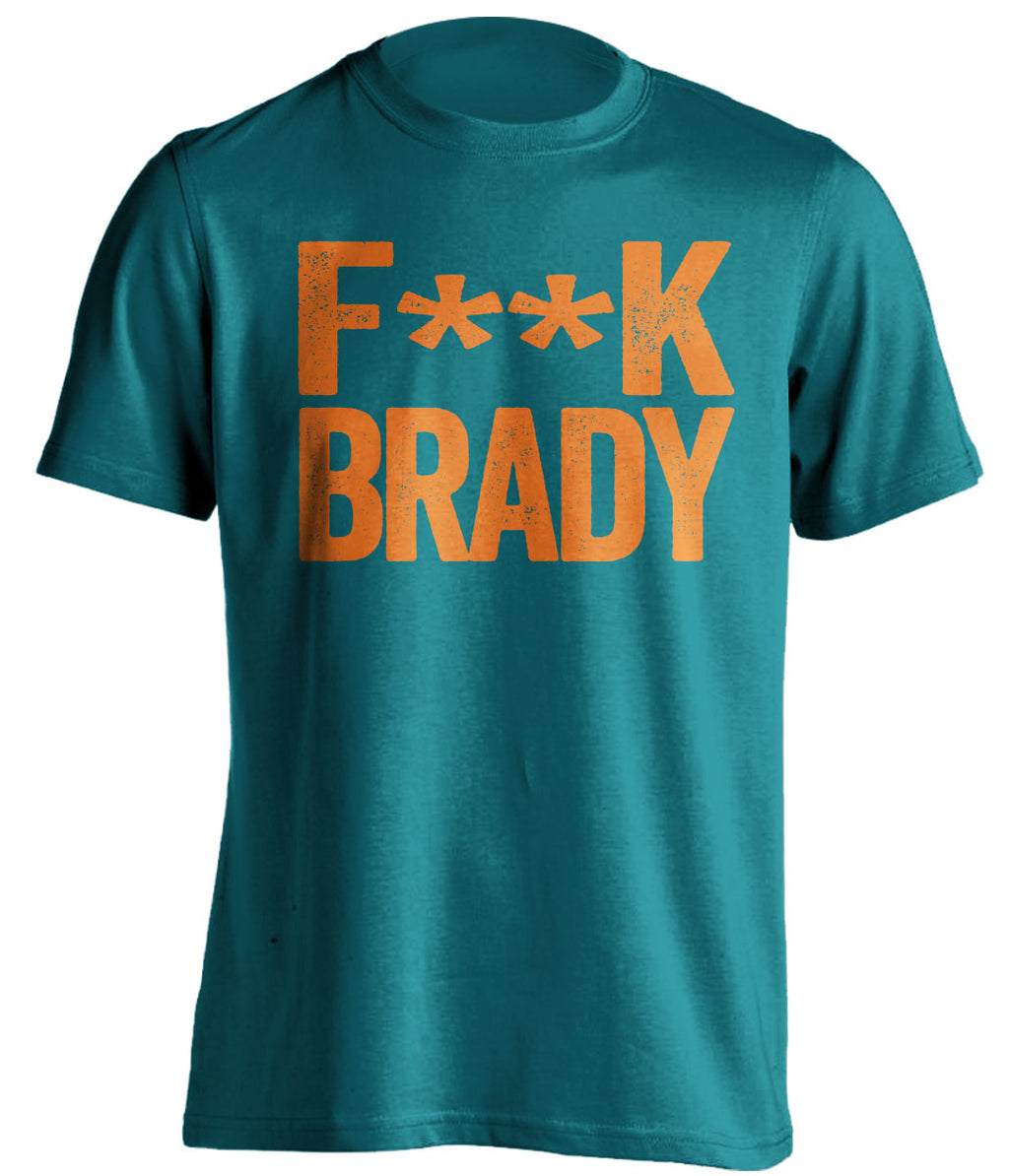 teal and orange fuck brady shirt censored