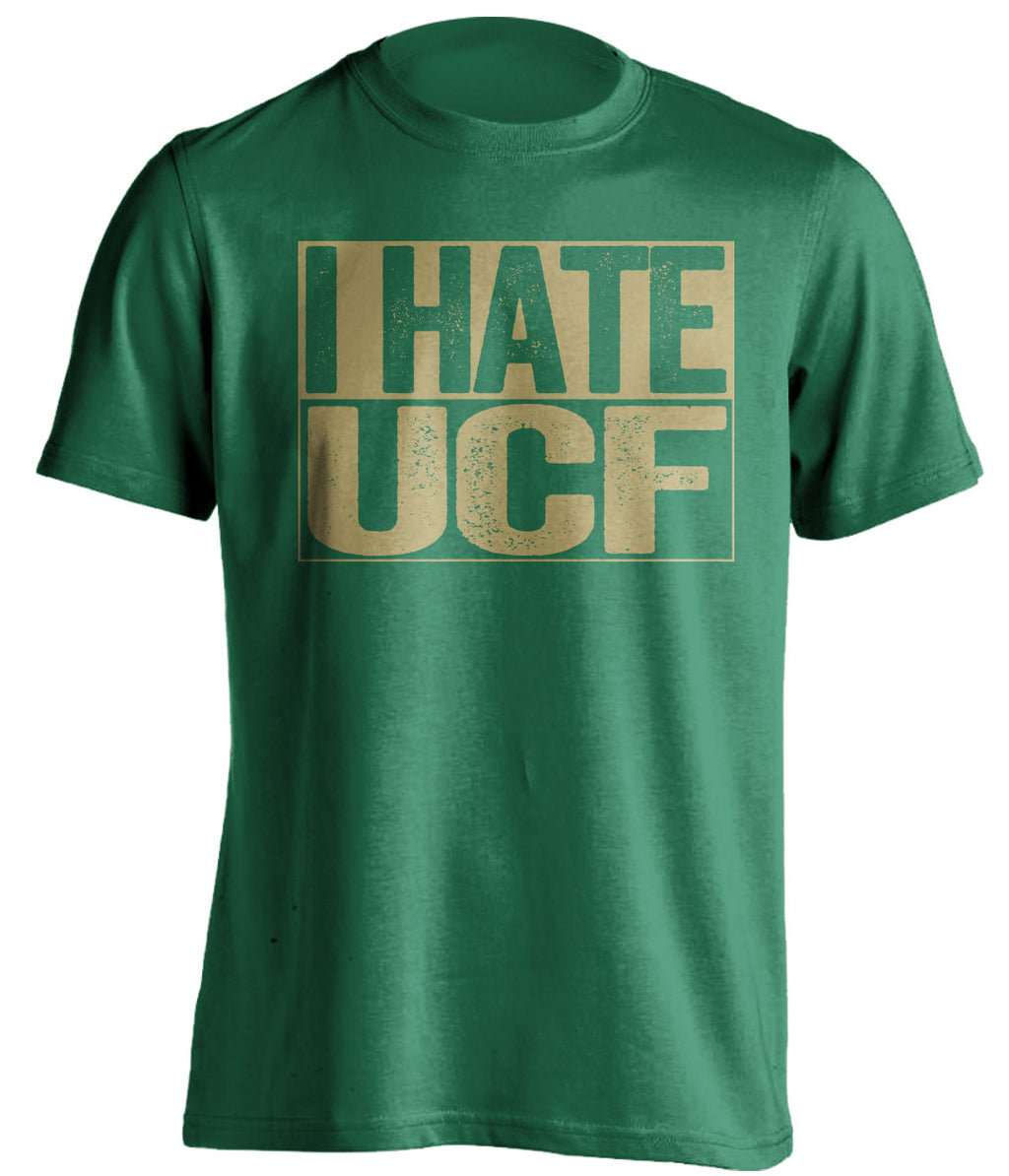 i hate ucf green shirt for usf bulls fans 