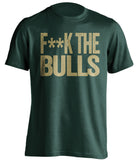 fuck the bulls censored green tshirt milwaukee bucks fans