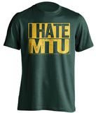 i hate michigan green shirt nmu wildcats fan