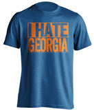 i hate georgia blue and orange tshirt